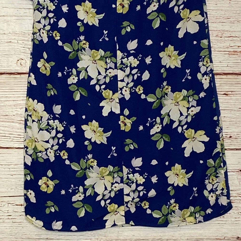 Lulus Floriana Navy Blue Floral Print Shift Dress Sz M - Picture 13 of 14